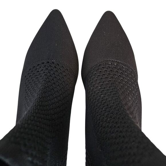 Charles by Charles David Venus Knit Black Pointed Stiletto Sock Bootie Size 7 - Picture 5 of 9